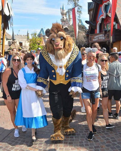 disney-bachelorette-character-walk #disney #bachelorette #bride #bridesquad #bridalparty #princess Bachelorette Disney, Disneyland Costumes, Belle And The Beast, Disney Magical, Disney Bachelorette, Disneyland Anaheim, Disney Live Action Movies, Belle And Beast, Disney World Characters