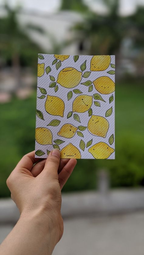 Lemon Water Painting, Lemon Painting Acrylic Easy, Lemon Canvas Painting, Painting Lemons, Lemon Puns, Diy Lemonade Stand, Diy Lemonade, Lemon Watercolor, Watercolor Nature