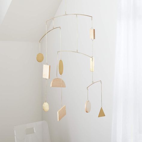 Simple Shapes Geometric Baby Mobile + Reviews | Crate and Barrel Nursery Design Neutral, Baby Nursery Inspiration, Shapes Geometric, Nursery Modern, Space Nursery, Baby Crib Mobile, Nursery Mobile, Modern Nursery, Boys Room Decor