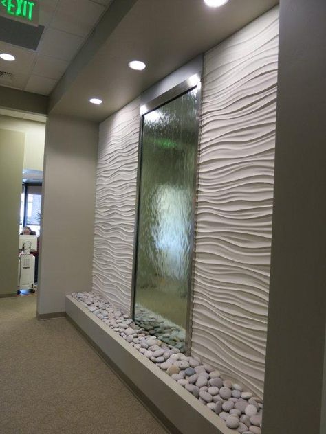 Deco Spa, Indoor Water Features, Spa Furniture, Spa Interior Design, Spa Ideas, Spa Interior, Waterfall Wall, Dental Office Design, Clinic Design