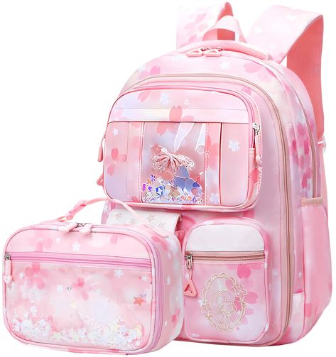 PRICES MAY VARY. 🌺Adorable Princess Girls Backpack with lunch box: This charming kids school bag features a sparkling sequin and sakura print design, with matching sequin lunch box, sure to captivate every girl's heart. ✅Water-Resistant School Backpack for Girls with lunch box: Crafted from durable waterproof nylon, this backpack offers excellent splash-proof, tear-resistant, and scratch-resistant performance, ensuring your child's belongings stay dry and protected. ⭐Versatile Kids Backpack for Pink Backpacks, Princess Backpack, Sequin Backpack, Girls Backpack, Purple Acrylic Nails, Lunch Box Set, Purple Acrylic, Princess Kids, Kids Backpack