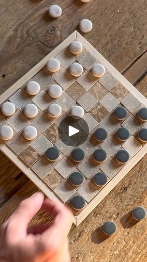 14K views · 291 reactions | DIY Easy Checkerboard | Had to share this cute little DIY checkerboard that you can display on a coffee table or side table made with mosaic tiles! A sheet of mosaic tile is... | By Lone Fox | Past week, I created this
marble checkerboard using mosaic tiles you can just get
at the hardware store. This is what it looks like so cute and
it only cost 2seven dollars. So, I actually headed to Lowe's
and found these tiles here. They're about $8 a sheet. Taste
of vinyl flooring for $160 and then a couple of wooden dowels
as well and I brought those home and the first thing I did
was cut the tiles off of the mosaic sheet and I'm going to
be using the two marble options in here and one sheet gave me
enough to create the entire checkerboard and we are
going to be gluing t Diy Checkerboard, Penny Tiles, Lone Fox, Side Coffee Table, Vinyl Tile, Hardware Store, Mosaic Tile, Vinyl Flooring, Mosaic Tiles