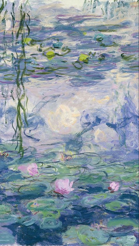 Monet Wallpaper, Water Lilies Painting, Claude Monet Water Lilies, Lily Wallpaper, Claude Monet Paintings, Claude Monet Art, Monet Water Lilies, Monet Art, Arte Van Gogh