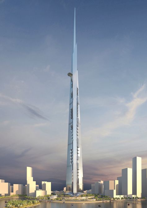 Construction of world's tallest tower restarts after delays Jeddah Tower, Kingdom City, High Building, Tadao Ando, Skyscraper Architecture, Chrysler Building, Amazing Buildings, High Rise Building, المملكة العربية السعودية