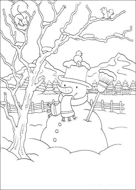 Snowman Coloring Pages, Coloring Pages Winter, Embroidery Christmas, Christmas Coloring Pages, Christmas Embroidery, Free Printable Coloring, Free Printable Coloring Pages, Winter Crafts, Coloring Book Pages