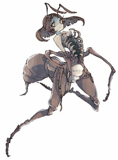 Insect Hybrid Art, Bug People Art, Insect Girl Art, Insect People Character Design, Bug Monster Concept Art, Bug People Character Design, Human Insect Hybrid, Bug Oc Design, Bug Person Character Design