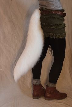 Cat Tail Costume, Coyote Tail, Realistic Costumes, Werewolf Costume, Wolf Tail, Fur Costume, Wolf Costume, Animal Tails, Wolf Ears