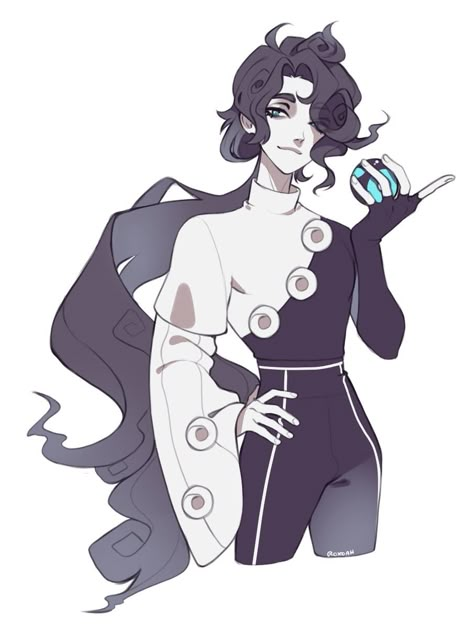 Ghost Gym Leader, Pokemon Types, Pokemon Gym Leaders, My Ghost, Love Interest, Dnd Art, Character Design Male, Character Design References, Fantasy Clothing