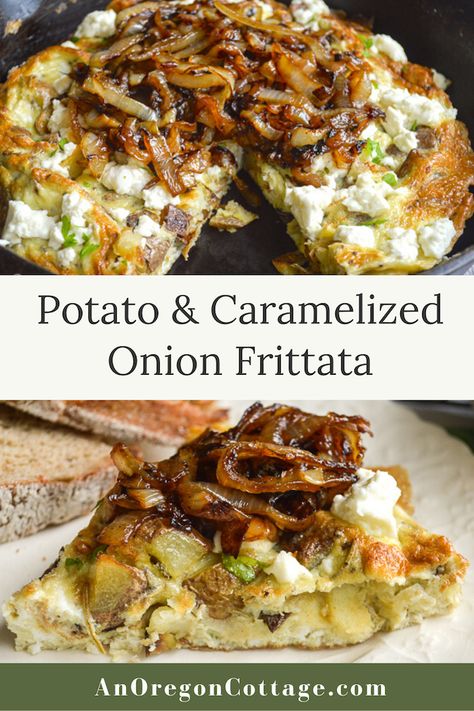 Fritata Recipe, Potato Frittata Recipes, Egg And Potato, Onion Frittata, Real Food Dinner, Delicious Vegetarian Dinner, Potato Frittata, Pasta Primavera Recipe, Frittata Recipe