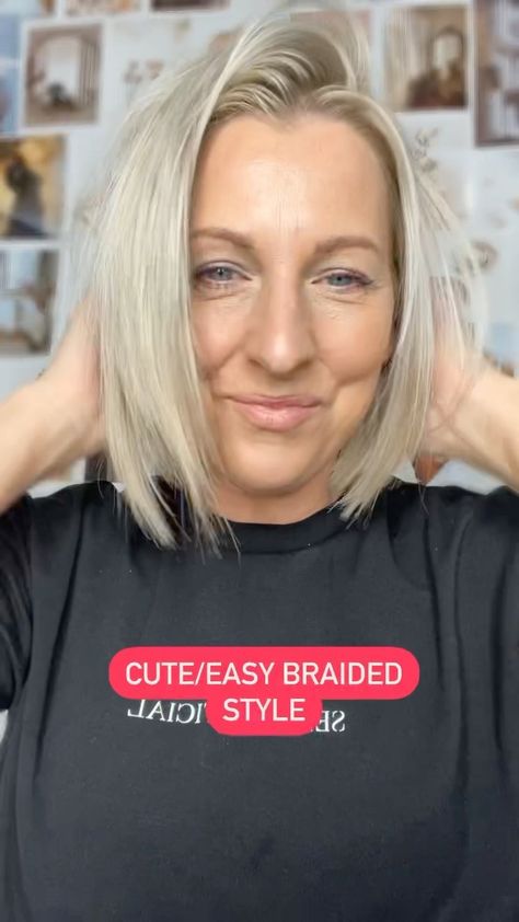 Very Short Half Up Half Down Hair, Top Braid Hairstyles Half Up Short Hair, Short Bob Half Up Half Down, Half Up Half Down Hairstyles For Short Hair, Short Hair Half Up Half Down Casual, Half Up Bob Hairstyles, Bob Half Up Half Down, Shoulder Length Half Up Half Down, Short Hair Half Up