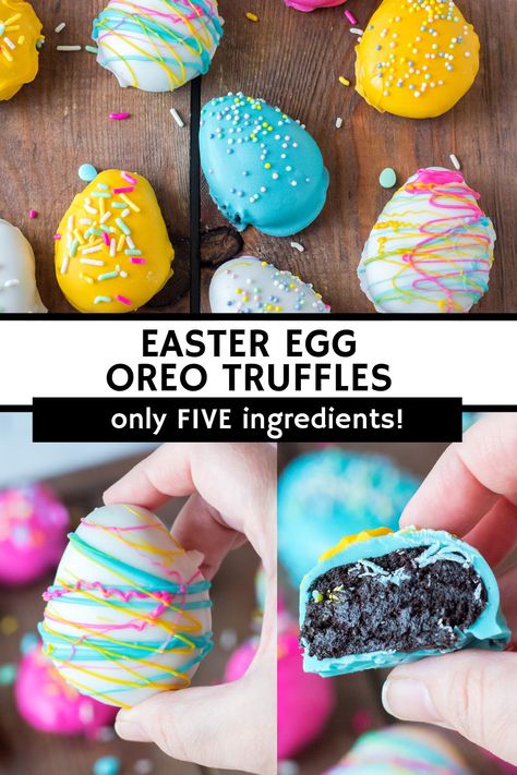 Easter Egg Truffles, Easter Oreo, Springtime Desserts, Easter Oreos, Random Desserts, Persnickety Plates, Easter Sweet Treats, Easter Deserts, Easter Fun Food