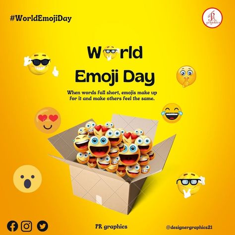 World emoji day post @poonamraipure2021 Social Media Creative Post, Creative Post Ideas, Emoji Day, Social Media Creative, World Emoji, World Emoji Day, Creative Post, Food Ads, Graphic Design Projects