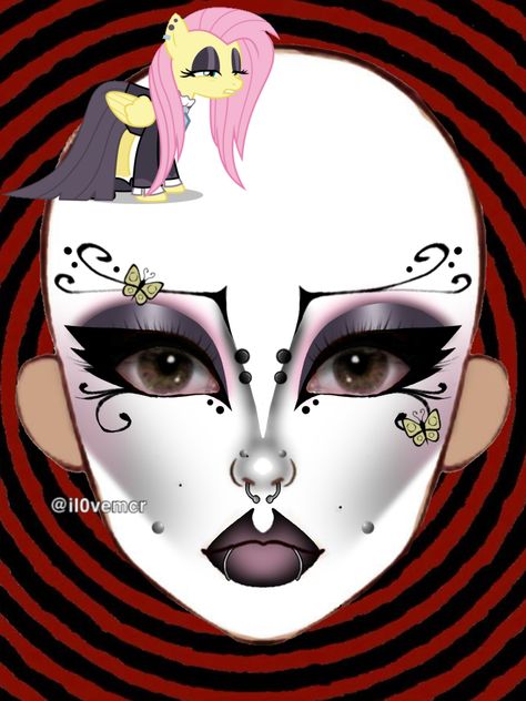 Grunge Goth Makeup, Spooky Makeup, Trad Goth Makeup, Goth Eye Makeup, Creepy Makeup, Funky Makeup, Makeup Drawing, Goth Outfit, Trad Goth