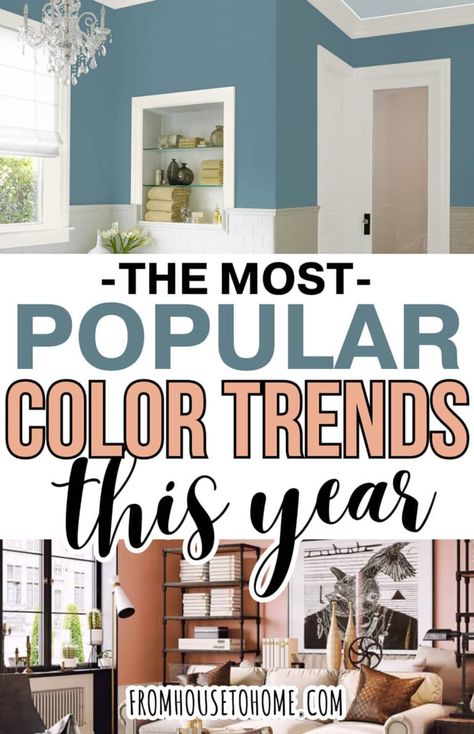 The Most Popular 2024 Paint Color Trends | Interior Decorating Tips For The Home 2024 Paint Trends Interiors, Bedroom Paint Colors 2024, Interior Paint Colors For 2024, Indoor Paint Colors, Peach Shades, Paint Color Trends, Wall Color Schemes, Cabinets Colors, Most Popular Paint Colors