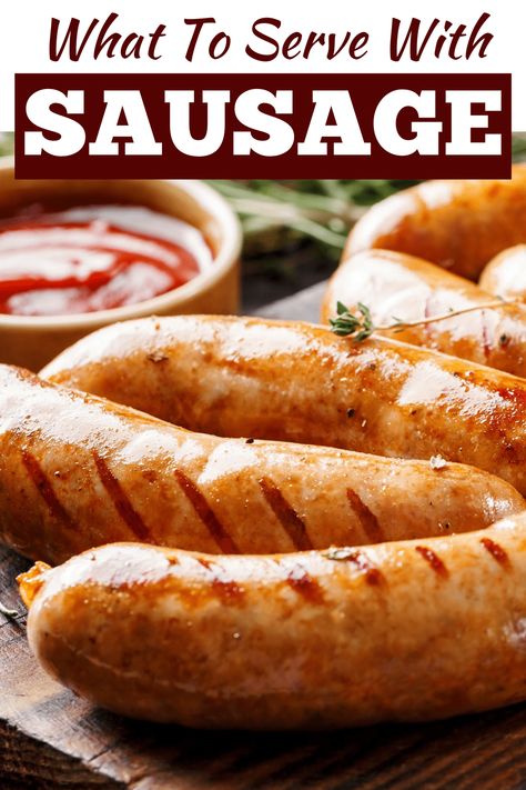 Transform your sausage dinner into an unforgettable backyard cookout with these 10 irresistible side dishes. From baked beans to grilled vegetables, these sides are sure to be a hit. Sausage Sides, Sausage On A Stick, Party Side Dishes, Sauteed Peppers And Onions, Sausage Dinner, Creamy Potato Salad, Grilled Sausage, Backyard Cookout, How To Cook Sausage