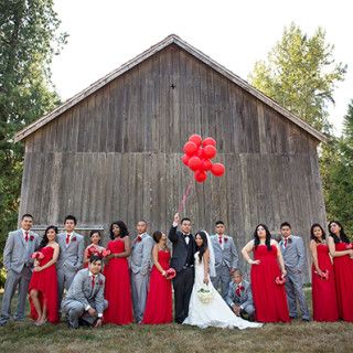 Red And Blush Wedding, Red Grey Wedding, Grey Winter Wedding, Red Barn Wedding, Winter Wedding Planning, Wedding Colors Red, Romantic Theme Wedding, Red Wedding Theme, Red Blush