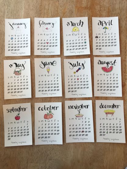 2018 Doodle Calendar Calendar Diy Ideas, Doodle Calendar Ideas, Doodle Calendar, Calendar Doodles Ideas, Diy Calendar Ideas How To Make, Diy Calendar Design, Diy Mini Calendar Ideas, Mini Calendar Ideas, Handmade Calendar Ideas Creative