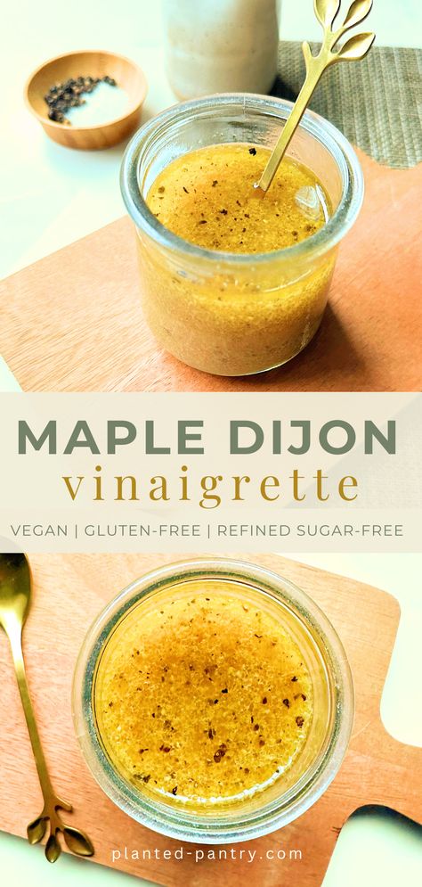 Maple Syrup Salad Dressing, Dijon Vinaigrette Dressing, Vegan Ranch Dressing, Homemade Italian Dressing, Dijon Vinaigrette, Vegan Dressing, Healthy Salad Dressing, Vinaigrette Dressing, Vegan Gluten Free Recipes