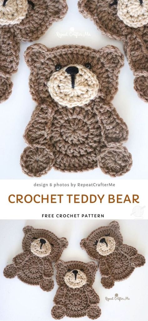 Stunning Crochet Applique Ideas | Pattern Center Crochet Pikachu, Crochet Appliques, Purl Bee, Advanced Crochet, Easy Knitting Projects, Crochet Teddy Bear Pattern, Bear Crochet, Crochet Teddy Bear, Crochet Simple