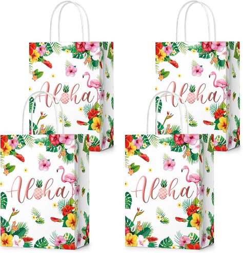 Amazon.com: Teling 24 Pcs Hawaiian Aloha Bags Tiki Luau Gift Bags Goodie Candy Bags Tropical Themed Bags with Handles Summer Tiki Luau Treat Bags for Aloha Festival Hawaiian Party Supplies (Luau) : Health & Household Totem Design, Hawaiian Gifts, Aloha Party, Tropical Gifts, Tropical Girl, Luau Theme, Party Goodies, Hawaiian Theme, Hawaiian Party