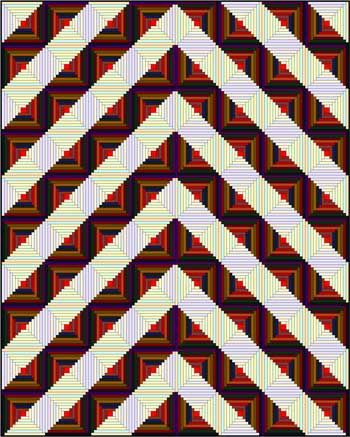 Log Cabin Quilt - Chevron setting Log Cabin Patchwork, Modern Log Cabin, Log Cabin Rustic, Log Cabin Quilt Pattern, Log Cabin Quilt Blocks, Log Cabin Designs, Nancy Zieman, Cabin Quilt, Barn Quilt Patterns