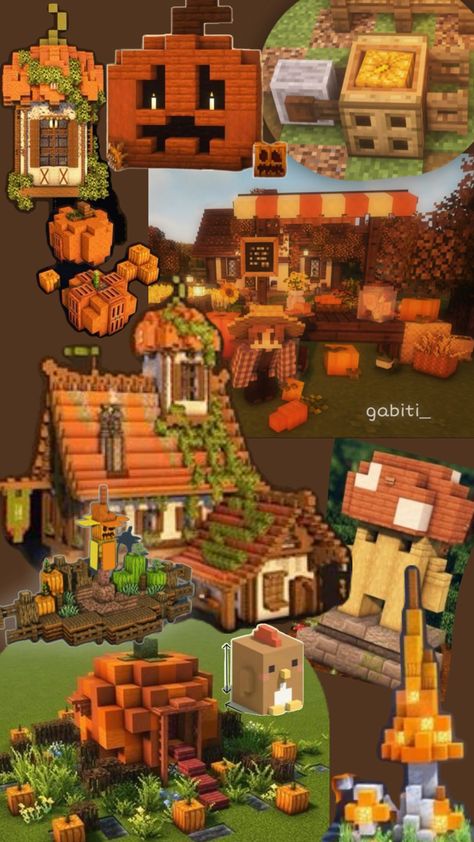 Minecraft Halloween Ideas, Case Minecraft, Minecraft Create, Helloween Wallpaper, Rumah Minecraft Sederhana, Minecraft Interior Design, Bangunan Minecraft, Minecraft House Plans, Minecraft Farm