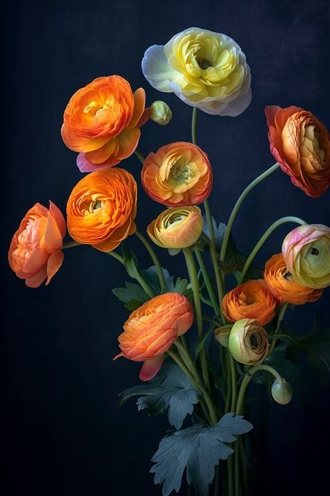 Orange Peony Tattoo, Ranunculus Painting, Art Amour, Botanical Sketchbook, Landscape Painting Tutorial, Floral Drawing, Same Day Flower Delivery, Beautiful Flowers Pictures, Ranunculus