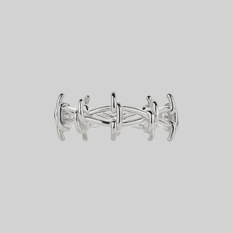 Barbed Wire Ring, Future Days, Wire Ring, Pierced Jewelry, Barbed Wire, Wire Rings, Ring Sizes, Sterling Silver Bands, Ring Silver