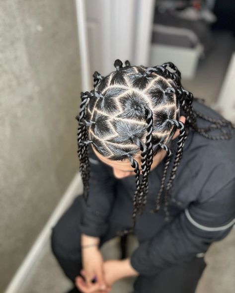 Spanish Braids Hairstyles Men, Dominican Braids For Men, Big Plaits Box Braids Men, Guy Hairstyles Braids, Twists And Braids Hairstyles, Kamakazi Twist, Braid Styles For Men Long Hair, Men’s Box Braids, Single Braids For Men