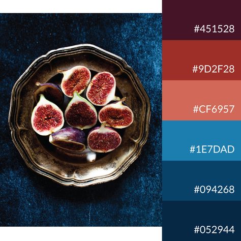 Soft + cold color palette | Fig is all you need | #figs #colorpalette #colorinspiration #colourlovers Figs Color Palette, Fig Color Palette, Cold Color Palette, Color Plan, Brown Color Palette, Wedding Mood Board, Navy And Brown, Wedding Mood, Colour Palettes