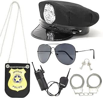 Timisea Police Accessories Kit Police Pretend Play Costume Dress up Police Hat Handcuffs Police Officer Costume for Kids Police Accessories, Officer Costume, Police Officer Costume, Up Police, Police Hat, Costume For Kids, Costume Dress, Police Officer, Pretend Play