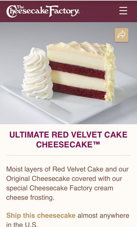 Ultimate Red Velvet Cake Cheesecake Red Velvet Cheesecake Factory, Red Velvet Cheesecake Factory Recipe, Red Velvet Cake Cheesecake, Cheesecake Factory Desserts, Cheesecake Factory Copycat, Cheesecake Factory Recipes, Velvet Cheesecake, The Cheesecake Factory, Cake Cheesecake