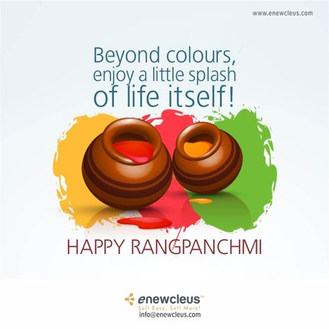 Add a splash of color and a spurt of happiness to your life. enewcleus wishes you a very Happy Rangpanchami.   #Rangpanchami  #Holi #colours Rangpanchami Wishes, Happy Rangpanchami, Holi Colours, Newspaper Art, Birthday Banner Design, Marvel Spiderman Art, Splash Of Color, Décor Boho, Happy Holi