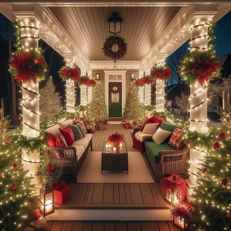 Christmas Dreaming, Cozy Christmas Decor, Creative Christmas Trees, Modern Christmas Decor, Christmas Decor Inspiration, Christmas Themes Decorations, Christmas Porch Decor, Christmas Wonderland, Christmas Room