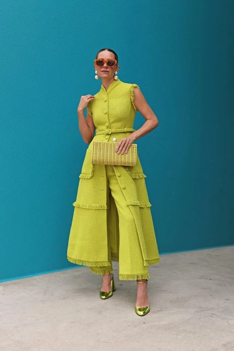 Blair Eadie Glam Looks Outfit, Chartreuse Dress, Fringe Clothing, Huishan Zhang, Blair Eadie, Color Combos Outfit, Atlantic Pacific, Fashion Sites, Event Dresses