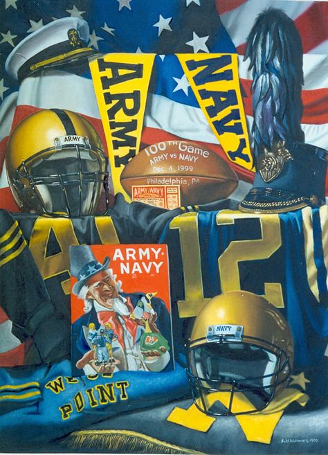 Army Navy Classic Print Army Navy Game, Army Vs Navy Football, Go Army Beat Navy, Go Navy Beat Army, Army Navy Football, Army Vs Navy, Rugby Art, Military Guys, Army Football