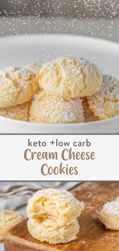 Keto Cream Cheese Cookies, Decadent Cheesecake, Galletas Keto, Keto Quiche, Keto Cream Cheese, Recipe Cheesecake, Keto Cookie Recipes, Desserts Keto, Homemade Snickers