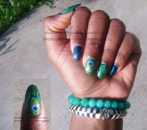 peacock nails Peacock Nail Designs, Peacock Nail Art, Mardi Gras Nails, Peacock Nails, Nails Photo, Feather Nails, Peacock Wedding, Wedding 2024, Simple Nail Designs