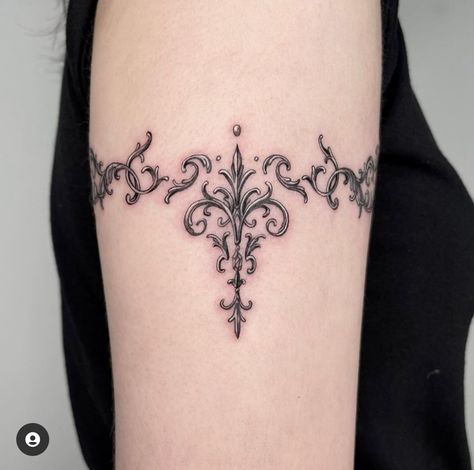 Baroque Filigree Tattoo, Small Filigree Tattoo, Gothic Line Tattoo, Victorian Jewelry Tattoo, Romantic Goth Tattoo, Gothic Arm Tattoo, Rococo Tattoo, 1920s Tattoo, Victorian Gothic Tattoo Ideas