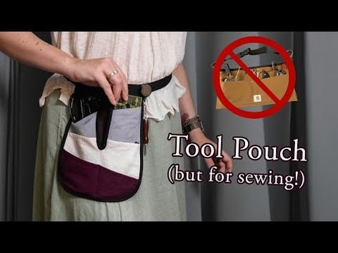 (19014) Not Your Dad’s Tool-Belt: Making a Practical Sewing Pocket [CC] - YouTube Ace Flag, Sewing Pockets, Belt Making, Tool Pouch, Utility Belt, Tool Belt, Losing Her, Tools, Sewing