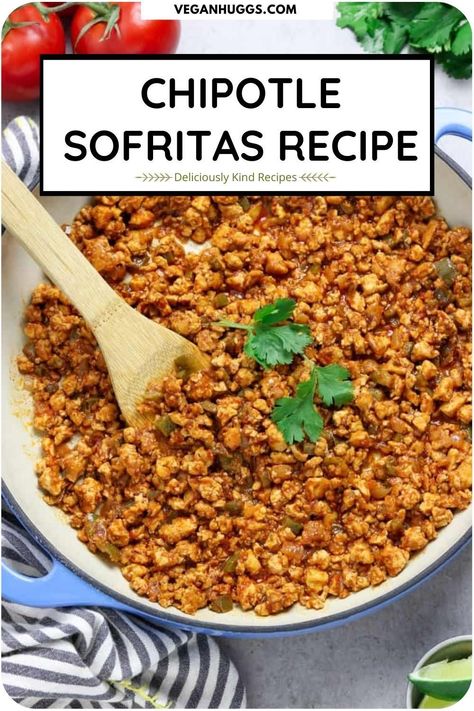 Chipotle Sofritas Recipe, Sofritas Recipe, Chipotle Sofritas, Healthy Hearty Meals, Earth Food, Copycat Chipotle, Tofu Burger, Vegan Casserole, Late Night Dinner