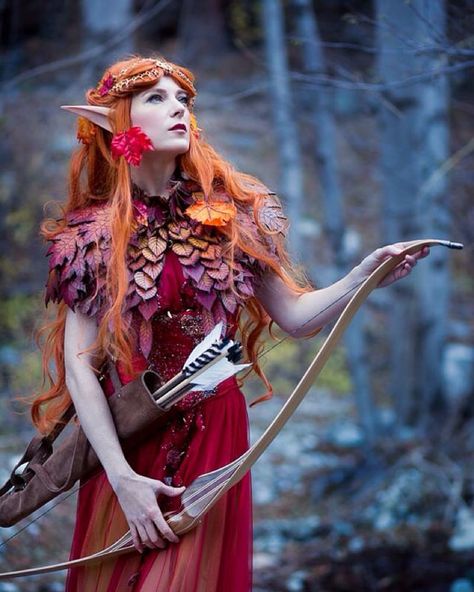 Wood Elf Cosplay, Woodland Elf Costume, Autumn Elf, Elf Cosplay, Models To Draw, Anime Elf, Female Elf, Forest Elf, Goddess Costume