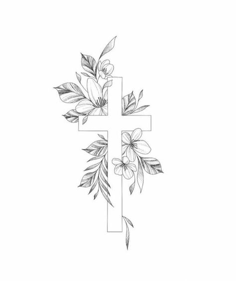 Cross With Flowers, Tumblr, Bracelet, Flowers, Black