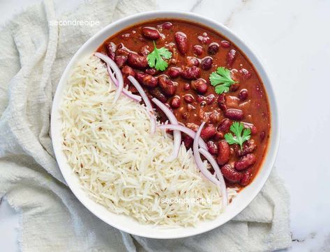 Rajma Rice, Kashmiri Recipes, Uni Meals, Vegan Bean Recipes, Punjabi Recipes, Rajma Chawal, Kidney Bean Curry, Recipes With Kidney Beans, Rajma Recipe