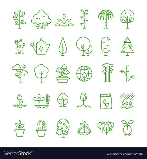 Sprout Growing, Planting Seed, Logo Garden, Resources Icon, Nature Symbols, Plant Icon, Line Vector, Tree Icon, Tree Logos