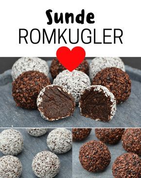 Mine smagsløg vil næsten ikke tro på, at de her skønne romkugler er sunde. Men det er de altså! Danish Food, Healthy Cake, Köstliche Desserts, Healthy Sweets, Chocolate Truffles, I Love Food, Raw Food Recipes, Healthy Desserts, Healthy Drinks