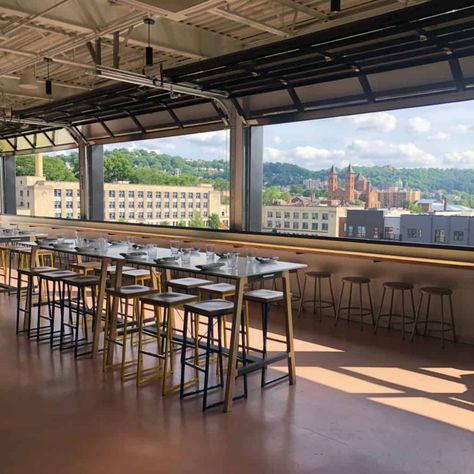 Located on the top floor of the new Tryp Hotel in Lawrenceville, Over Eden has a panorama view of Pittsburgh. Lawrenceville Pittsburgh, Pittsburgh Restaurants, Visit Pittsburgh, Best Rooftop Bars, Mount Washington, Holiday Dining, Top Floor, American Restaurant, Beer Garden