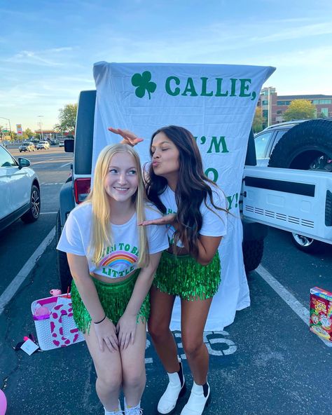 #luckycharms #biglittletheme #biglittlereveal Lucky Charms Sorority Theme, Lucky Charms Theme, Sorority Themes, Sorority Big Little, Big Little Reveal, Lil Sis, Saint Patties, Lucky Charms, Bid Day