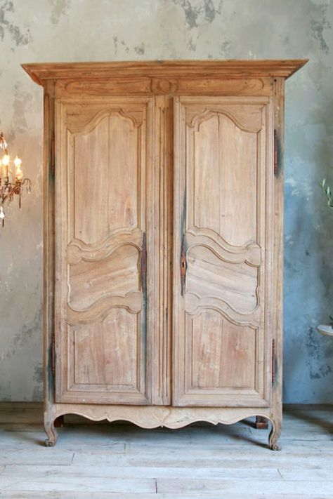 Computer Armoire, Armoire Makeover, Oak Wardrobe, French Armoire, Antique Armoire, French Country Cottage, French Country House, French Furniture, French Decor