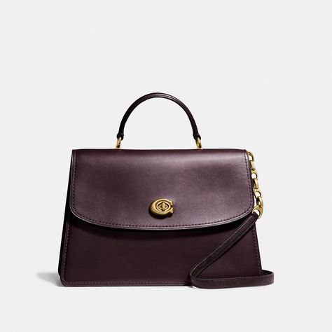 COACH COACH PARKER TOP HANDLE 32 - WOMEN'S. #coach #cloth Coach Parker, Suede Handbags, Zipped Bag, Women's Handbags, Coach Leather, Grab Bags, Audrey Hepburn, Leather Care, Handle Bag